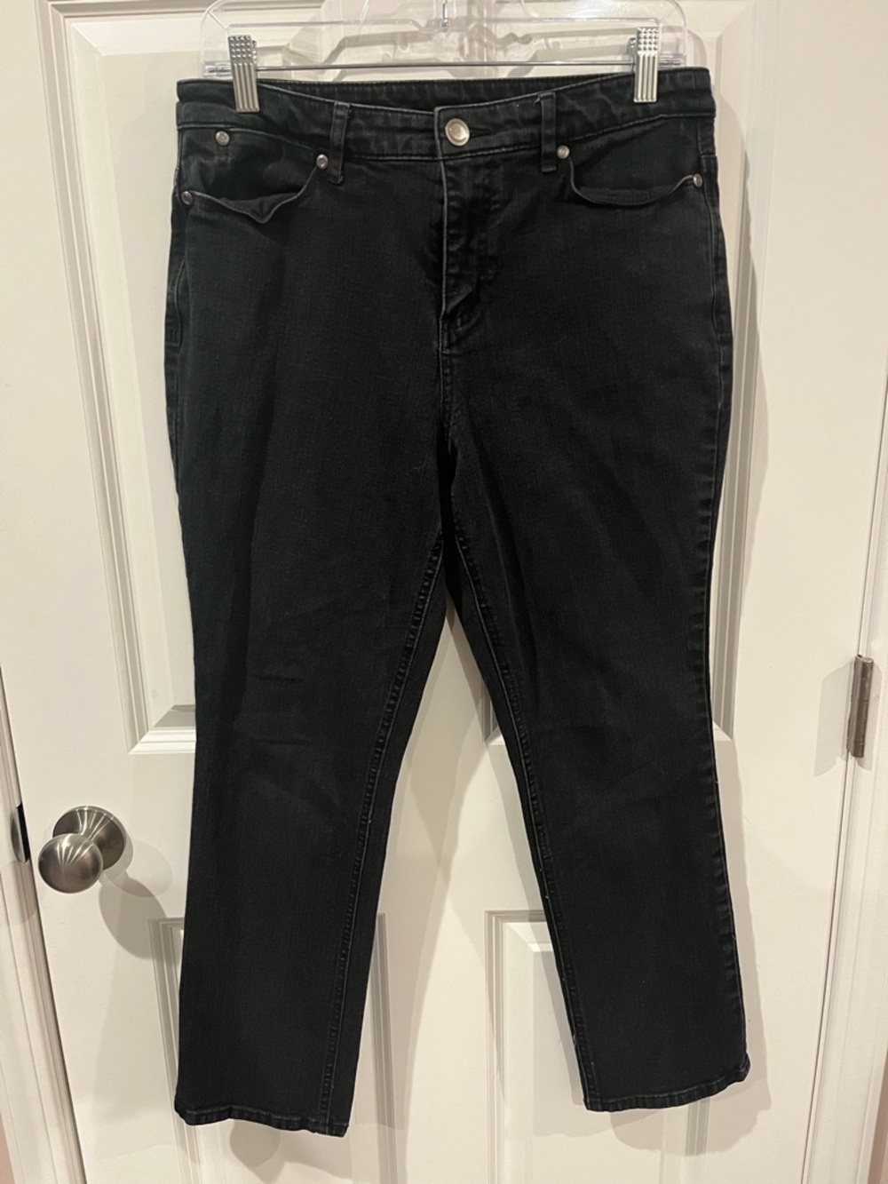 Christopher & Banks Petite Straight Black Jeans Size 10p